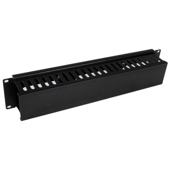 Image de StarTech.com Panneau de gestion de câbles horizontal 2U pour rack de serveur - Guide pour câbles avec couverture (CMDUCT2U)