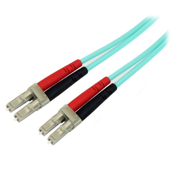 Image de StarTech.com Câble Fibre Optique Multimode de 10m LC/UPC à LC/UPC OM3, Fibre Zipcord Full Duplex 50/125µm, Réseaux 100G, LOMMF/VCSEL, <0.3dB Faible Perte d'Insertion, Cordon ... (A50FBLCLC10)