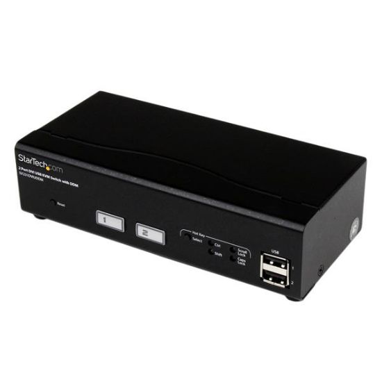 Image de StarTech.com Switch KVM USB DVI 2 Ports avec Technologie Commutation Rapide et DDM - Câbles Inclus (SV231DVIUDDM)