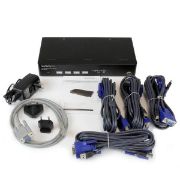 Image de StarTech.com Switch KVM USB DVI 4 Ports avec Technologie Commutation Rapide et DDM - Câbles Inclus (SV431USBDDM)