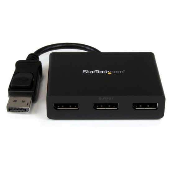 Image de StarTech.com Répartiteur DisplayPort 1.2 à 3 ports, Adaptateur Multi-Moniteur DisplayPort vers 3x DP, Hub MST Double pour Ordinateur 4K 30Hz et 1080p 60Hz - Windows Uniquement (MSTDP123DP)
