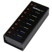 Image de StarTech.com Hub USB 3.0 à 7 ports - 5Gbps - Concentrateur USB à montage mural / sur bureau avec boîtier métallique (ST7300U3M)