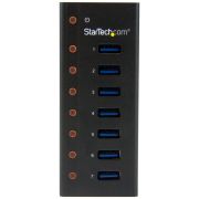 Image de StarTech.com Hub USB 3.0 à 7 ports - 5Gbps - Concentrateur USB à montage mural / sur bureau avec boîtier métallique (ST7300U3M)
