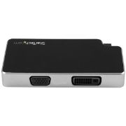Image de StarTech.com Adaptateur audio / vidéo de voyage 3 en 1 - USB-C vers VGA DVI ou HDMI - 4K (CDPVGDVHDB)