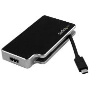 Image de StarTech.com Adaptateur audio / vidéo de voyage 3 en 1 - USB-C vers VGA DVI ou HDMI - 4K (CDPVGDVHDB)