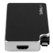 Image de StarTech.com Adaptateur audio / vidéo de voyage 3 en 1 - USB-C vers VGA DVI ou HDMI - 4K (CDPVGDVHDB)