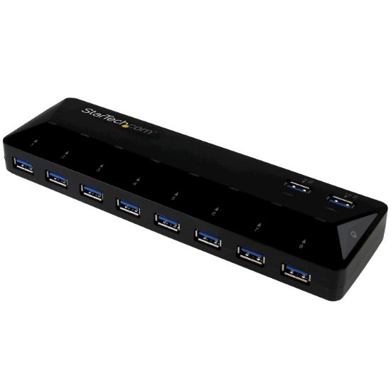 Image de StarTech.com Concentrateur USB 3.0 (5Gbps) 10 ports avec Ports de Charge et de Synchronisation - 8 x USB-A, 2 x USB-A ports de Charge Rapide - Concentrateur USB Multiport Ali ... (ST103008U2C)