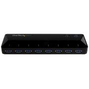 Image de StarTech.com Concentrateur USB 3.0 (5Gbps) 10 ports avec Ports de Charge et de Synchronisation - 8 x USB-A, 2 x USB-A ports de Charge Rapide - Concentrateur USB Multiport Ali ... (ST103008U2C)