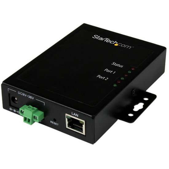 Image de StarTech.com Serveur de périphériques à 2 ports série RS232 vers IP Ethernet - Métallique et montable (NETRS2322P)