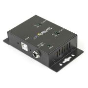 Image de StarTech.com Hub adaptateur industriel USB vers série 2 ports à fixation murale avec clips de rail DIN (ICUSB2322I)