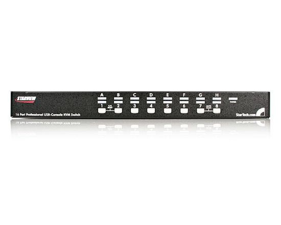 Image de StarTech.com Commutateur KVM PS/2 USB 16 ports 1U empilables sur rack avec OSD (SV1631DUSBGB)