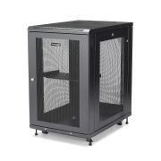 Image de StarTech.com Armoire Rack Serveur 18U à 4 Montants, Armoire Verrouillable 19" pour Ordinateur/AV/Équipement IT, Rack Réseau pour Bureau/Domicile avec Roulettes et Rails de Mont ... (RK1833BKM)