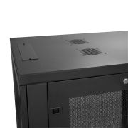 Image de StarTech.com Armoire Rack Serveur 18U à 4 Montants, Armoire Verrouillable 19" pour Ordinateur/AV/Équipement IT, Rack Réseau pour Bureau/Domicile avec Roulettes et Rails de Mont ... (RK1833BKM)