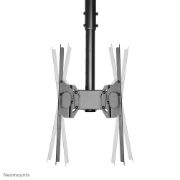 Image de Neomounts Support de plafond pour double écran 32-60" - h56-91 cm (NM-C440DBLACK)