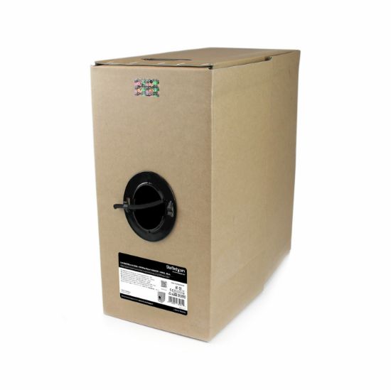 Image de StarTech.com Câble Ethernet Cat 6 en Vrac - 304,8 m - Solide - Classé CMR - Noir - Conforme TAA (WIR6CMRBK)