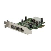 Image de StarTech.com Carte adaptateur PCI Express vers 3 ports FireWire - Faible encombrement - 800 et 400 (PEX1394B3LP)