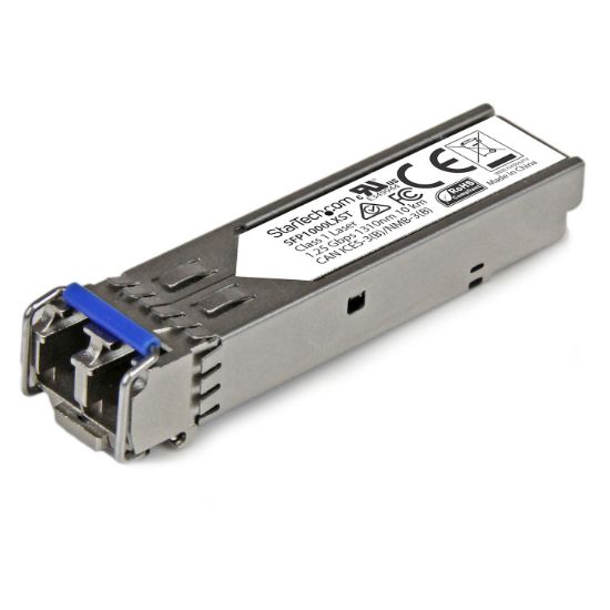 Image de StarTech.com Module de transceiver SFP 1000BASE-LX à fibre optique Gigabit - Conforme aux normes MSA - Monomode LC - 10 km (SFP1000LXST)