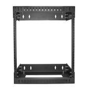 Image de StarTech.com Rack Réseau Mural 12U à 2 Montants, Rack Serveur 19" à Cadre Ouvert avec Profondeur Ajustable, Rack de Données Mural pour IT/AV/Panneau de Patch/ Equipement IT - ... (RK12WALLOA)