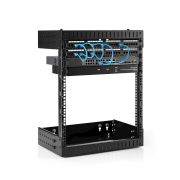 Image de StarTech.com Rack Réseau Mural 12U à 2 Montants, Rack Serveur 19" à Cadre Ouvert avec Profondeur Ajustable, Rack de Données Mural pour IT/AV/Panneau de Patch/ Equipement IT - ... (RK12WALLOA)