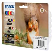 Image de Epson Squirrel Multipack 6-colours 378XL / 478XL Claria Photo HD Ink (C13T379D4010)