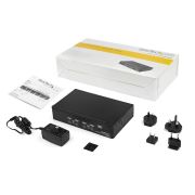 Image de StarTech.com Switch KVM DisplayPort à 4 Ports - 4K60Hz - Écran Unique - Switch KVM USB UHD DP 1.2 à 2 Ports avec Hub USB 3.0 Intégré et Audio - Dell HP Apple Lenovo - Conforme ... (SV431DPUA2)