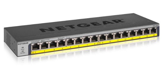 Image de NETGEAR GS116PP Non-géré Gigabit Ethernet (10/100/1000) Connexion Ethernet, supportant l'alimentation via ce port (PoE) Noir (GS116PP-100EUS)
