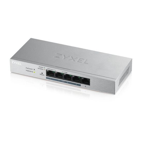 Image de Zyxel GS1200-5HP v2 Géré Gigabit Ethernet (10/100/1000) Connexion Ethernet, supportant l'alimentation via ce port (PoE) Gris (GS1200-5HPV2-EU0101F)