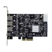 Image de StarTech.com Carte contrôleur PCIe à 4 ports USB 3.1 (10 Gb/s) avec 2 voies dédiés - 3x USB-A et 1x USB-C (PEXUS313AC2V)