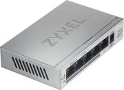 Image de Zyxel GS1005HP Non-géré Gigabit Ethernet (10/100/1000) Connexion Ethernet, supportant l'alimentation via ce port (PoE) Argent (GS1005HP-EU0101F)