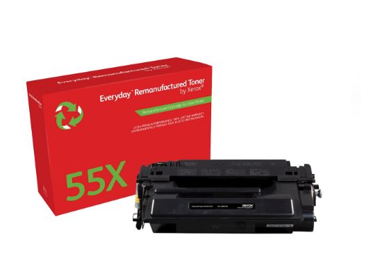 Image de Toner remanufacturé Mono Everyday™ de Xerox compatible avec HP 55X (CE255X), Grande capacité (106R01622)