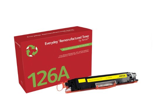 Image de Toner remanufacturé Jaune Everyday™ de Xerox compatible avec HP 126A (CE312A), Capacité standard (106R02259)