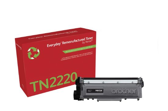 Image de Toner remanufacturé Mono Everyday™ de Xerox compatible avec Brother TN2220, Grande capacité (106R02634)