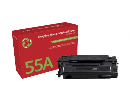 Image de Toner remanufacturé Mono Everyday™ de Xerox compatible avec HP 55A (CE255A), Capacité standard (106R01621)
