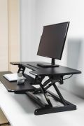 Image de BakkerElkhuizen Adjustable Sit-Stand Desk Riser 2 Bureau Noir (BNEASSDR2B)