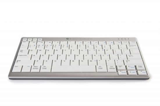 Image de BakkerElkhuizen UltraBoard 950 Wireless clavier Bureau Bluetooth QWERTY Anglais américain Gris clair, Blanc (BNEU950WUS)