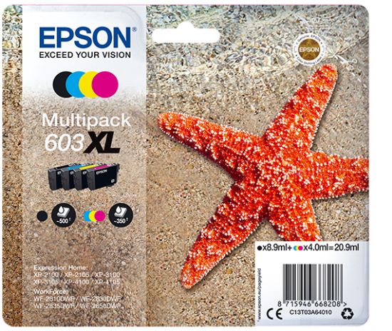 Image de Epson Multipack 4-colours 603XL Ink (C13T03A64010)