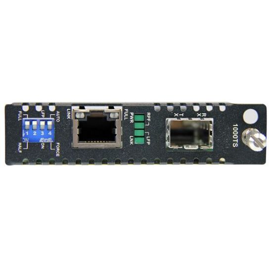 Image de StarTech.com Module Convertisseur RJ45 Gigabit Ethernet sur Fibre Optique avec SFP Ouvert - 1000Mbps (ET91000SFP2C)