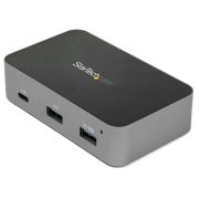 Image de StarTech.com Hub USB-C à 4 ports - USB 3.2 Gen 2 (10Gbps) - 3 ports USB-A et 1 port USB-C - Adaptateur d'Alimentation inclu (HB31C3A1CS)