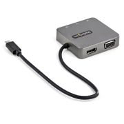 Image de StarTech.com Adaptateur mulitport USB-C - Câble intégré de 29 cm - USB 3.1 Gen 2 - 10 Gbps - HDMI et VGA (DKT31CHVL)