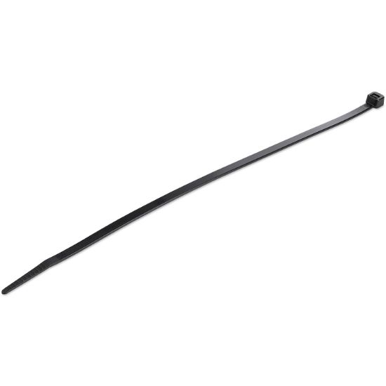 Image de StarTech.com Colliers de Serrage 25 cm Noirs - Largeur 4 mm - Diam. faisceau 68 mm - Résistance traction 22 kg - Fermeture glissière autobloquante nylon avec pointe incurvée - ... (CBMZT10BK)