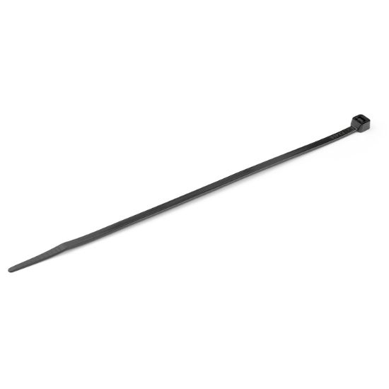 Image de StarTech.com Colliers de Serrage 20 cm Noirs - Largeur 4 mm - Diam. faisceau 55 mm - Résistance traction 22 kg - Fermeture glissière autobloquante nylon avec pointe incurvée - 9 ... (CBMZT8BK)