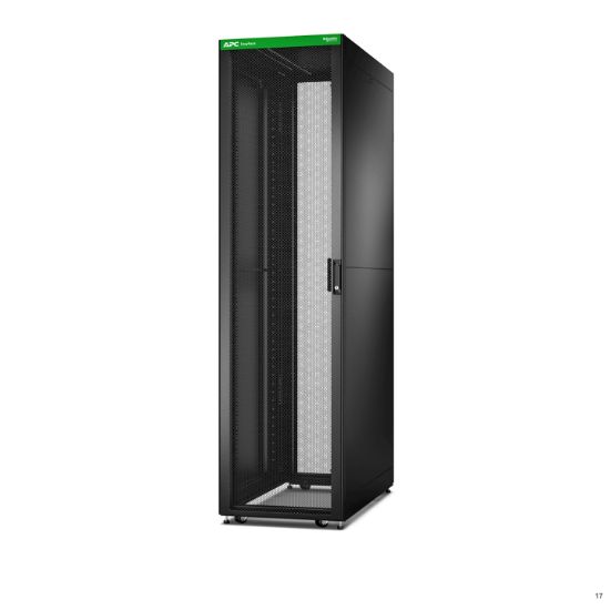 Image de APC Baie EasyRack 600mm/48U/1200mm avec toit, panneau latéral, roulettes, noir (ER6822)