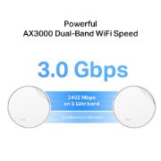 Image de TP-Link système Wi-Fi maillé Bi-bande (2,4 GHz / 5 GHz) Wi-Fi 6 (802.11ax) Blanc 2 Interne (DECO X50-POE(1-PACK))
