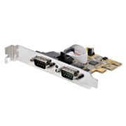 Image de StarTech.com Carte d'Interface Série PCI Express à 2 ports, Carte Série PCIe à 2 Ports vers RS232 (DB9), UART 16C1050, Supports à Profil Bas/Plein, Rétention COM, pour ... (21050-PC-SERIAL-LP)