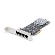 Image de StarTech.com Carte Réseau PCIe à 4 Ports 2,5 Gbps NBASE-T, Intel I225-V - Carte Réseau pour PC - Carte Réseau Ethernet Multi-Gigabit - Carte LAN Serveur PCI Express 2 ... (PR42GI-NETWORK-CARD)