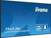 Image de iiyama Écran d'affichage dynamique En forme de kiosk 189,2 cm (74.5") LED Wifi 800 cd/m² 4K Ultra HD Noir Intégré dans le processeur Android 11 24/7 (LH7565UHSB-B1)