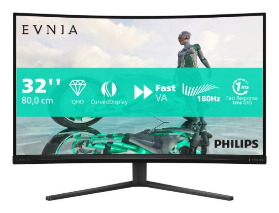 Image de Philips Evnia écran plat de PC 80 cm (31.5") 2560 x 1440 pixels Quad HD LCD Noir (32M2C3500L/00)