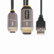 Image de StarTech.com Câble USB-C vers HDMI 2.0 Optique Actif (AOC) de 9,15m, 4K 60Hz, Classé CL3, Câble Optique Actif, Câble Adaptateur USB Type-C vers HDMI Unidirectionnel (145B-USBC-HDMI4K-AOC)