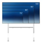 Image de Neomounts Support au sol mobile pour écran 65-115" - installation rapide - TÜV (FL50-575WH1)