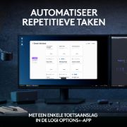 Image de Logitech MX Keys S Combo clavier Souris incluse Bureau RF sans fil + Bluetooth AZERTY Belge Graphite (920-011607)